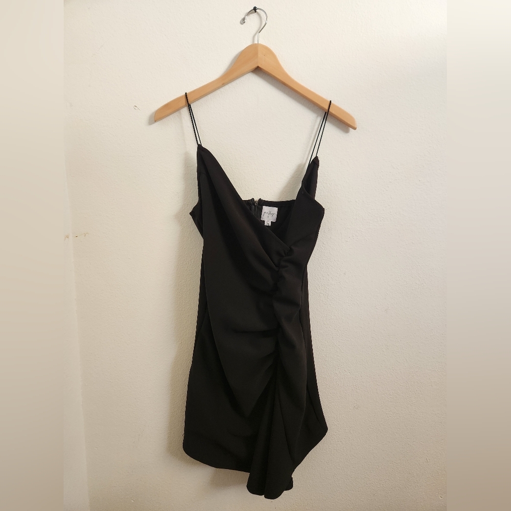 Princess Polly Mini‎ Dress Asymmetrical LBD Party Cocktail Black Size 14